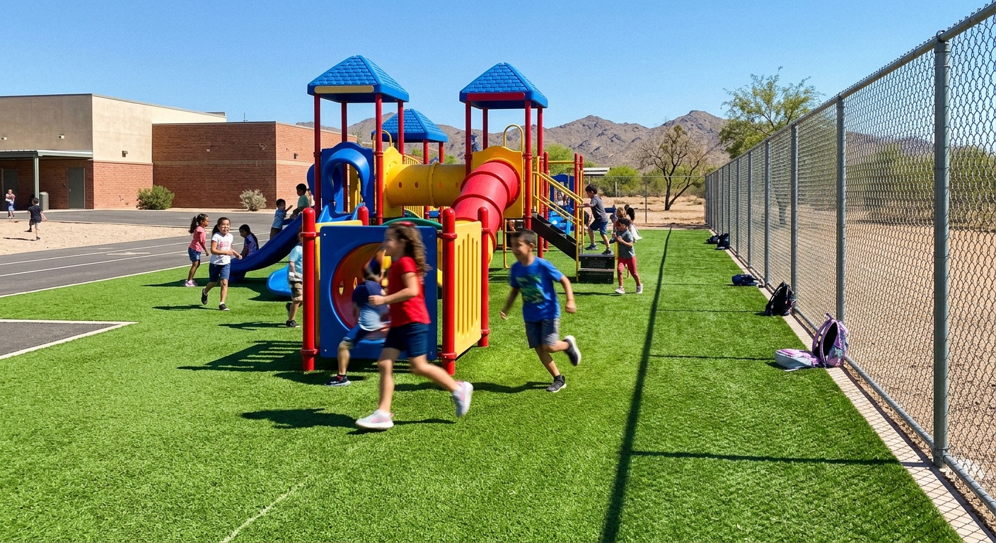 Playground turf surface